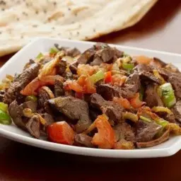لحم مع كبده